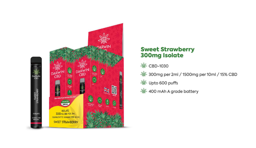 Sweet Strawberry 600 PUFFs 300 mg CBD